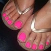 Outyua Hot Pink Press on Toenails Matte Short Fake Toe