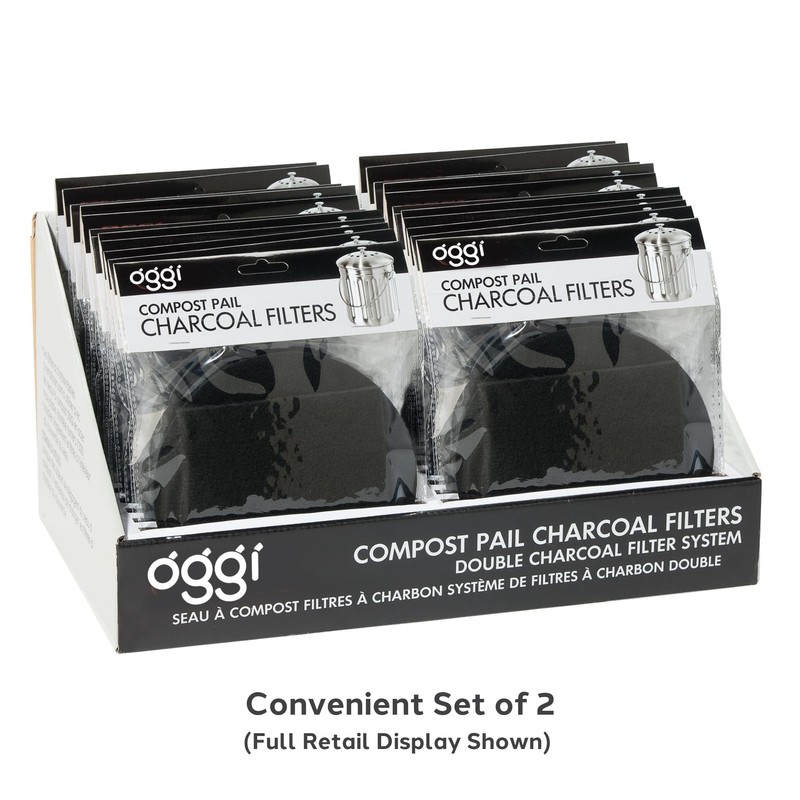 OGGI Set of 2 Charcoal Filters- Replacement Charcoal Filter for