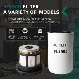 FD4596 Fuel Filter FL1995 Oil Filter DPA5446 Air Filter Kit fit for Powerstroke 7.3L 1999-2003, fit for Super Duty F250/F350/F450/F550
