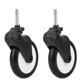 Pushchair Replacement Front and Rear Wheels for Pushchair 360° Rotation, Durable and Wear-Resistant for Yoyo Yoya Pushchair (One Pair of Front Wheels)