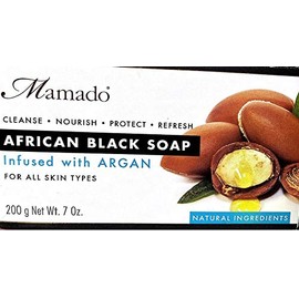 Mamado African Black Soap Infused with Argan 200g