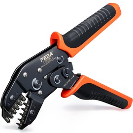 PEBA Micro Connector Pin Crimping Tool 0.03-0.5mm² 32-20AWG Ratcheting Crimper for 2.0mm, 2.5mm, 2.54mm, 3.0mm Pitch JST PH, Dupont, Open Barrel Connectors, D-Sub, suits Molex, JST, JAE