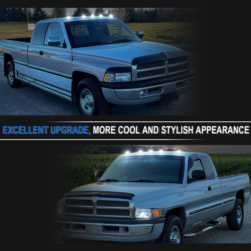 SHINEFIT White LED Cab Lights Replacement for 1994 1995 1996