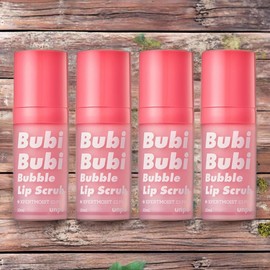 Unpa Skin Refresh Naturally Derived Bubi Bubi Bubble Lip Scrub Colorless and Unscented 4 Pieces 10ml / 언파 피부리프레시 자연유래 부비부비 버블립 스크럽 무색  무향 4개 10ml