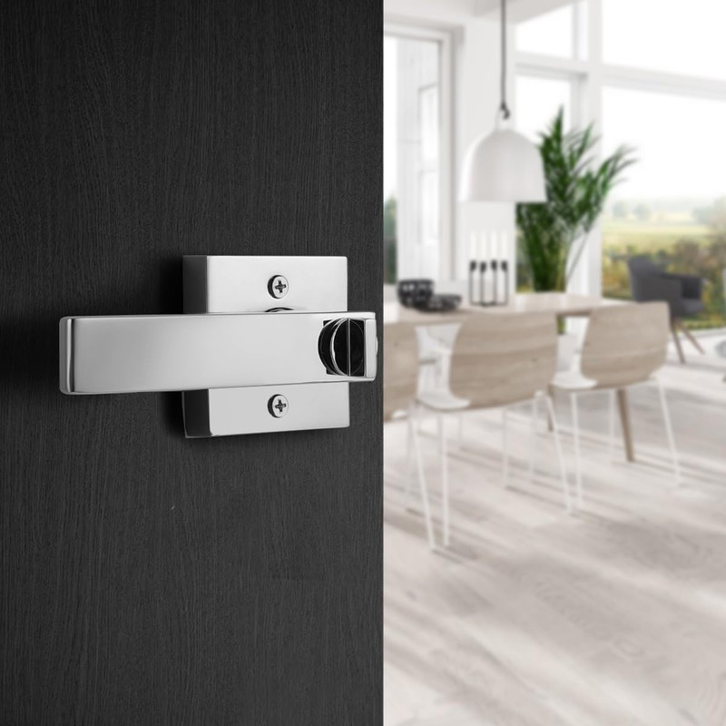 Gobrico Heavy Duty Entry Door Handle Polished Chrome Keyed Entry