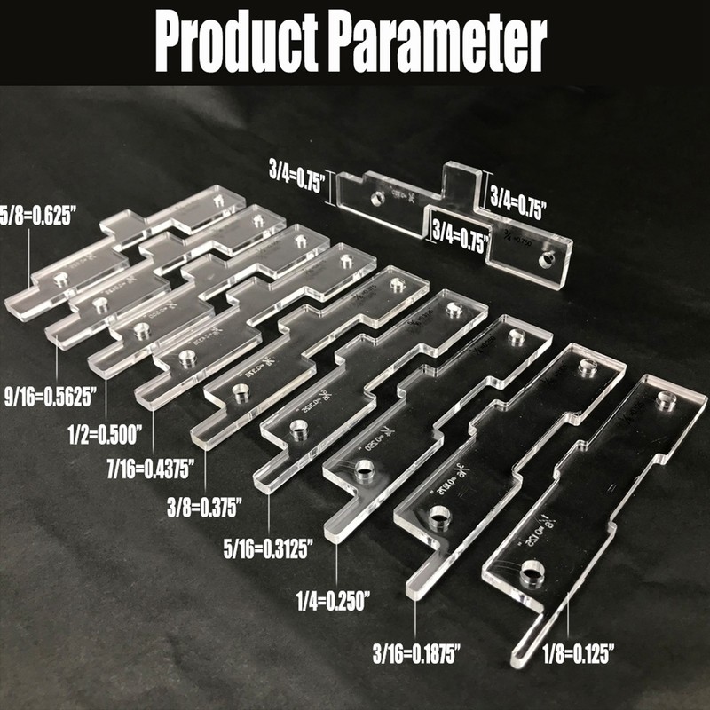 10PCS Router Table Set Up Bars Transparent Acrylic High Accuracy