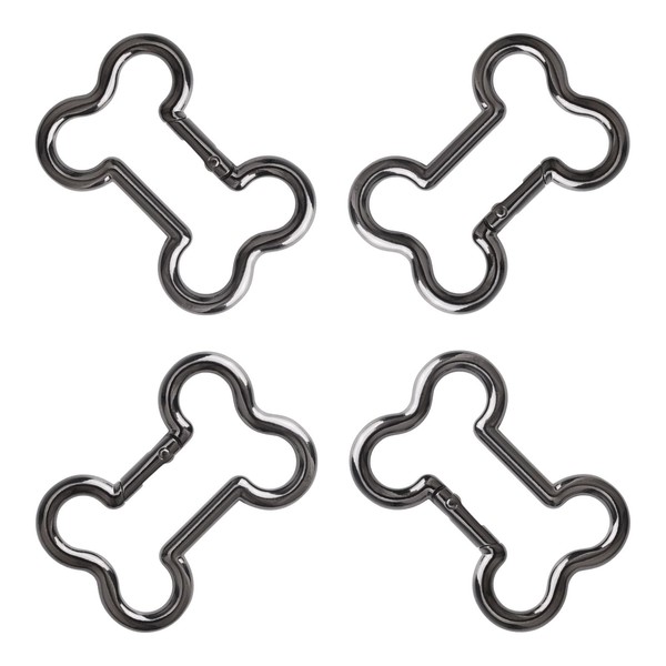 UFURMATE Bone Shaped Thumb Snap Clip, 4 Spring Carabiner Clips,