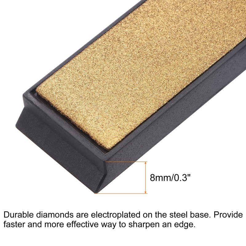 uxcell Diamond Sharpening Stone, 6" x 0.8" (150mm x 20mm)