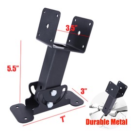 ApTimcity 2Pack Pergola Roof Riser Brackets Kit, Heavy Duty Pergola Roof Riser Beam Bracket Adjustable 3-1/2"" Saddle Roof Riser Post Brackets Beam Mount Kit for Gazebo, Black