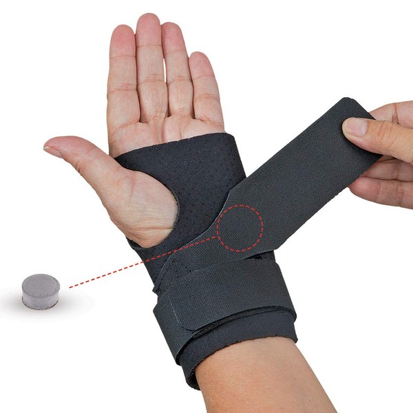 Comfort Cool Ulnar Booster Support Provides Compression for Ulnar Sided Wrist Pain. TFCC Tear Triangular Fibro-Cartilage Complex Injuries, Tendonitis or Repetitive Use Injury. Left or Right in Black