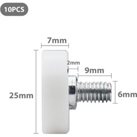 Drawer Roller Kit, 10 Pcs Drawer Slides Wheels, 25mm Drawer Slide Guides Pulleys, Drawer Pulley Wheels for Furniture DIY Replacement Parts