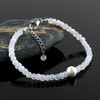 CRYSTALIS Natural Blue Lace Agate Beads Adjustable Bracelet with Elegant