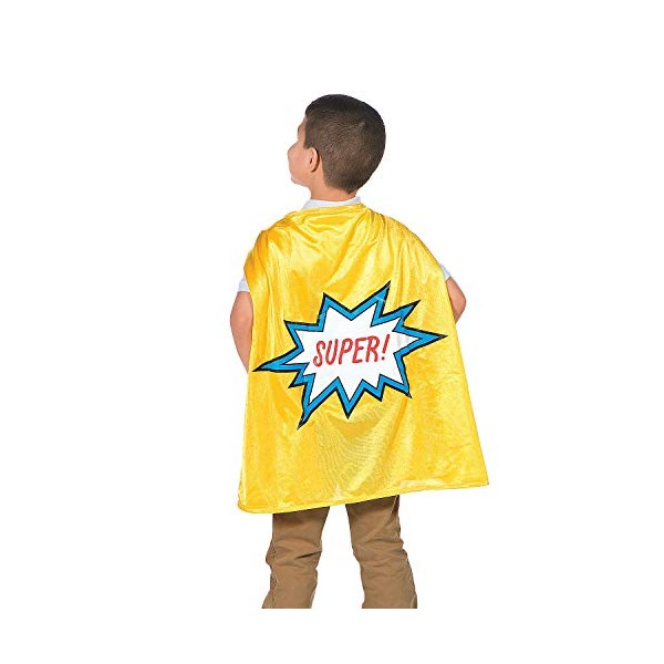 Fun Express - Yellow Superhero Cape for Graduation - Apparel