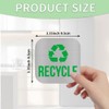 2 Pack Recycle and Trash Magnets,Brushed Silver Recycle Sticker for