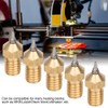 5Pcs 3D Printer Nozzle Set Brass with Stainless Steel Tips