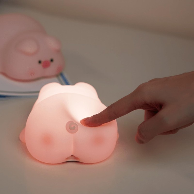 Squeezable Warm Nightlight Bubba Piggy Lumi Buddy Wireless Kids Lamp