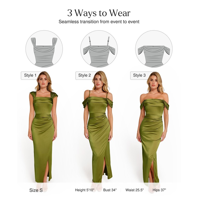 Popilush Shapewear Dress Womens Multi Way Wear Dresses Off The