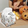 Halloween Pumpkin Ghost Tissue Box Cover, Spooky Bats Tissue Box