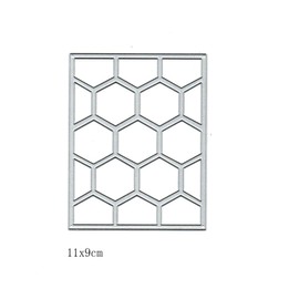 Hexagon Rectangle Frame Metal Die Cuts, Hexagon Rectangle Frame Cutting Dies Embossing Stencils Crafts Cards Cutting Dies Cuts for DIY Embossing Card Making Paper Dies Scrapbooking