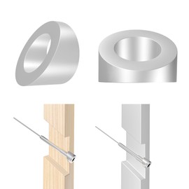 BOZXYE 30 Pack Stainless Steel 25 30 35 Degree Angled Bevel Washers - 3/8" ID Angle Washer for Cable Railing Systems, Stair Ends，Fits for 1/8", 3/16" Cables Railing Kits