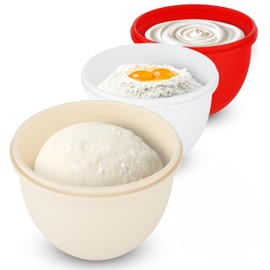 Silicone Bowl Liners for KitchenAid 6 Qt Bowl-Lift Mixer, Silicone Bowl Insert for KitchenAid 6 Quart Mixer, Included 3 Liners with 3 Lids (For 6 Qt Bowl-lift)