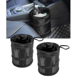 Flaconi Foldable Car Rubbish Bin,Folding Trash Can,Portable Folding Round Small Trash Can,Foldable Trash Bin,Car Folding Garbage,Suitable for Cars,Vans,Boats,Caravans