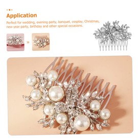 FOMIYES 4pcs Elegant Bridal Hair Comb Pearl Jewelry for Wedding Side Comb for Bachelorette