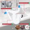 SPARES2GO 40mm Sink Trap Double Nozzle Washing Machine Dishwasher 75mm