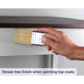 Zibra 3-Piece Top Coat Paint Brush Set with Flat Paint Brushes for Top Coating, Flat Surfaces, and Walls, 3 Sizes