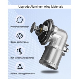 Vaticas Upgrade Aluminium Thermostat Housing Assembly Fit for RAM 1500 Grand Cherokee Wrangler Gladiator 2014-2022 Replace 68253514AA 902-3040