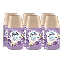 Glade Automatic Spray Refill, Air Freshener for Home and Bathroom, Lavender & Vanilla, 6.2 Oz. (Pack of 6)