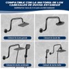 Brazo y Chapetón de Acero Inoxidable para Regadera de Ducha
