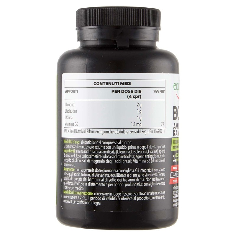 Equilibra Integratori Alimentari, Aminoacidi Ramificati, Integratore per Sportivi, a Base