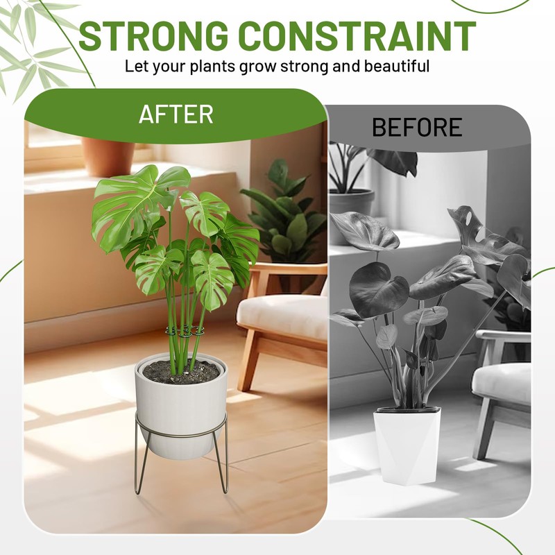 Yeomant 4PCS Iron Monstera Support, Uniquely Designed Plant Support Stakes