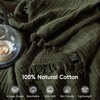 XINJU Muslin Fringe Blankets for Adults: 100% Cotton Cloud Soft