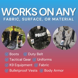Arrest My Vest Military and Police Grade Odor Eliminating Spray for Body Armor Odor, Tactical Gear. Safe on K9's. Safe on All Ballistic Vests and Fabrics - Midnight Fragrance - 2 16 oz Bottles