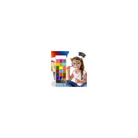 FIVGACE® Kit De Maquillaje Juego Hipoalergénico Para Rostro Y Ojos Con Funda Brochaslibre De Crueldad Animal, 20 Compartimentos, Perfecto Maquillaje Teatro/pintura Corporal/pintacaritas/payasos