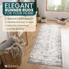 Istana Hallway Runner Rug 2x6 - White Cream/Grey Kitchen Rugs