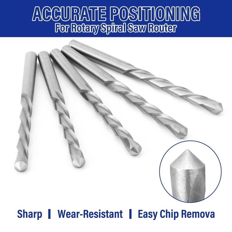 Aswalling 50 Pieces Drywall Drill Bits Pilot Point Cutting Drill