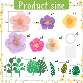 codree 34 Pcs/2Set 3D Flowers Classroom Bulletin Board Decoration, Paper Flowers Chalkboard Wall Classroom Decor, Colorful Floral Bulletin Board Cutouts Border for Back to School Graduation Home Decor
