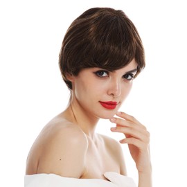 WIG ME UP - STR-MT-830/27/6 Women's Wig Monofilament Short Pagehead Straight Brown Blonde Highlighted