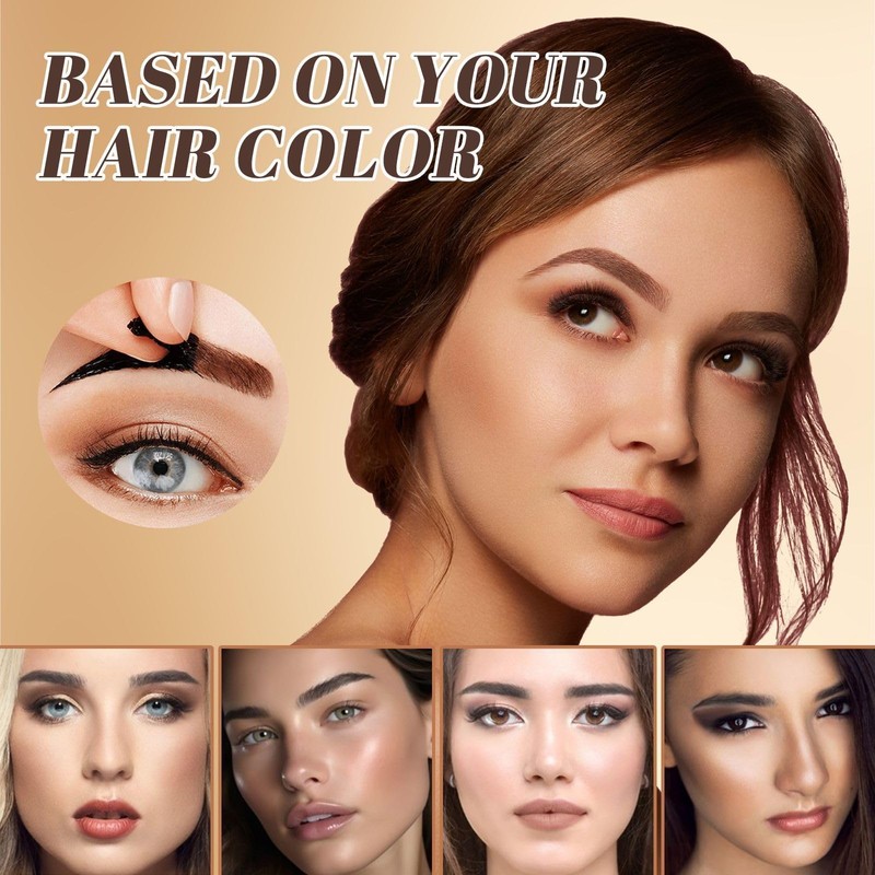 Eyebrow Gel Easy Peel Off Brow Gel Transfer-Proof Dark Brown