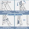 Foldable Toddler Kitchen Stool Helper, Toddler Standing Tower with 3