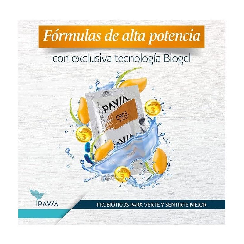 Pavia Probi?ticos Vivos en Biogel con Omega 3