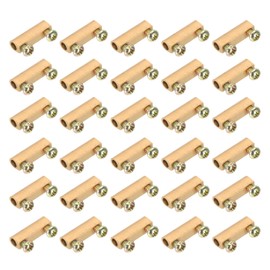 PATIKIL 15.2x4.8x6mm Wire Connectors Nut Terminal, 30 Pcs 15 A Brass Splicing Quick Wiring Connection Terminal Circuit Connector Nut Kit with Screws, Brass Tone