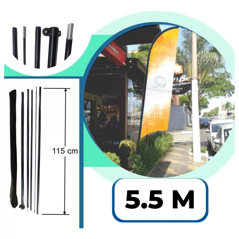 Sesuconsa by Proveer de Mexico Asta De Bandera 5.5m +