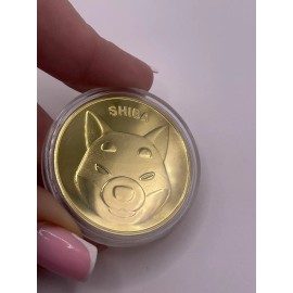 Shiba Inu Coin In Plastic Collector’s Case Limited Edition For Crypto Fans 1 Pcs