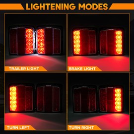 Hifybaty Magnetic LED Trailer Towing Light Kit - Magnetic Trailer Lights 24ft Cable with 7 Pin Plug Board Tail Brake Stop Indicator License Plate Light Lamp for Trucks Trailers RVs SUVs