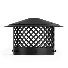 Hahaemall 8 Inch Chimney Cap Round Chimney Cover, Fireplace Chimney Caps for Outside, Chimney Rain Caps, Roof Vent Cap, All Weather, Easy to Install, Black