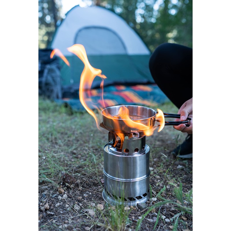 Stainless Steel Wood Burning Stove Extra Large - Portable Camping